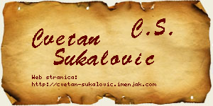 Cvetan Šukalović vizit kartica